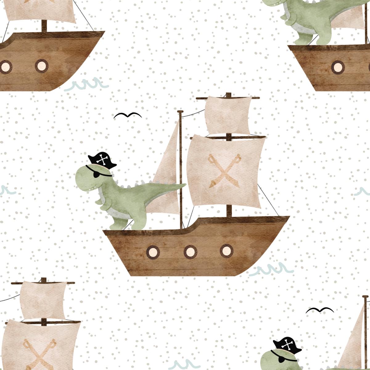 Pirate Dino - Bio Jersey / Bio French Terry - Vorbestellung!!! Pirate Dino - Bio Jersey / Bio French Terry - Vorbestellung!!!